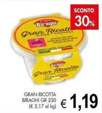 PrestoFresco GRAN RICOTTA BIRAGHI GR 230 offerta