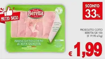 PrestoFresco PROSCIUTTO COTTO BERETTA GR 100 offerta