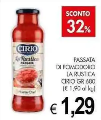 PASSATA DI POMODORO LA RUSTICA CIRIO GR 680