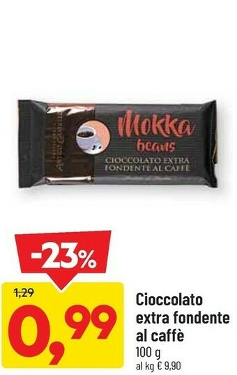 DPiù Cioccolato Extra Fondente Al Caffe offerta