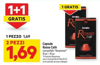 DPiù Kamoka Capsule Rosso Cafè offerta