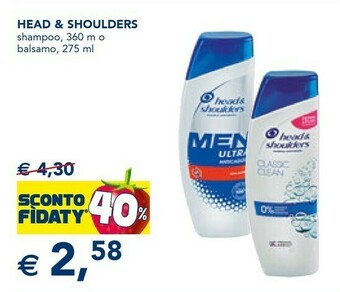 Esselunga Head & Shoulders Shampoo/ Balsamo offerta