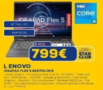 Euronics LENOVO IDEAPAD FLEX 5 82R700JNIX offerta