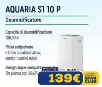 Euronics OLIMPIA SPLENDID AQUARIA S1 10 P Deumidificatore offerta