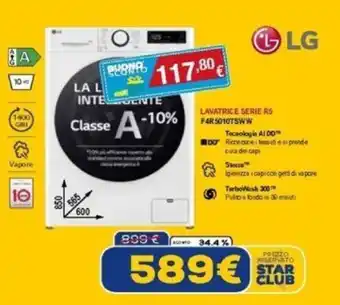 Euronics LG LAVATRICE SERIE R5 F4R5010TSWW offerta