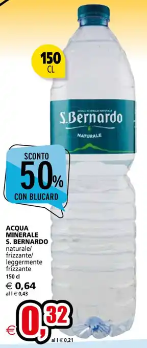 ACQUA MINERALE S. BERNARDO 150 cl