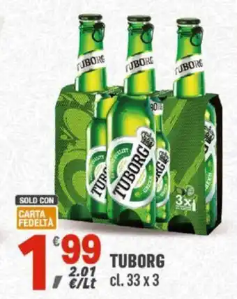 Supermercati Dok TUBORG cl 33 x 3 offerta
