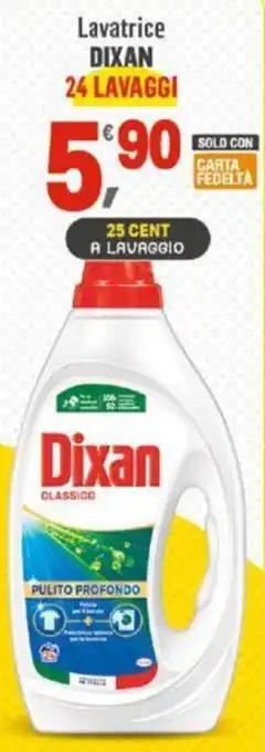 Supermercati Dok Lavatrice DIXAN 24 LAVAGGI offerta