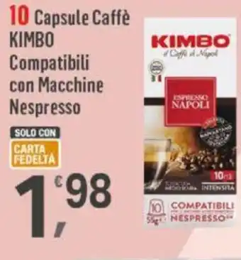 Supermercati Dok Capsule Caffè KIMBO Compatibili con Macchine Nespresso offerta