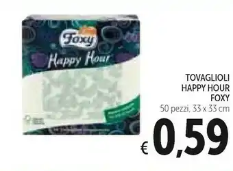 Conad Foxy Tovaglioli Happy Hour offerta