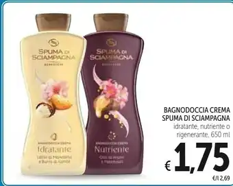 Conad Spuma di Sciampagna Bagnodoccia Crema Idratante offerta