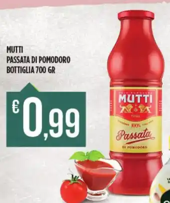 Euroesse MUTTI PASSATA DI POMODORO BOTTIGLIA 700 GR offerta