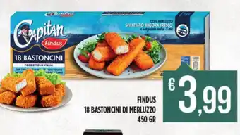 Euroesse Findus 18 BASTONCINI di Merluzzo 450 gr offerta