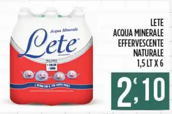 Euroesse LETE ACQUA MINERALE EFFERVESCENTE NATURALE 1,5 LT X 6 offerta