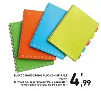 Conad Pigna Blocco Monocromo Fluo Con Spirale offerta