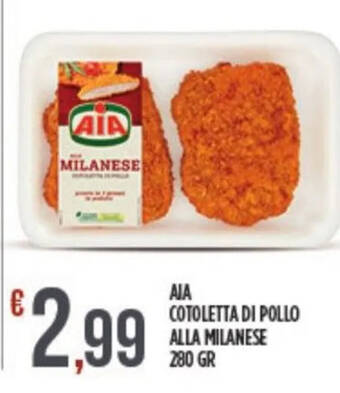 Euroesse AIA COTOLETTA DI POLLO ALLA MILANESE 280 GR offerta