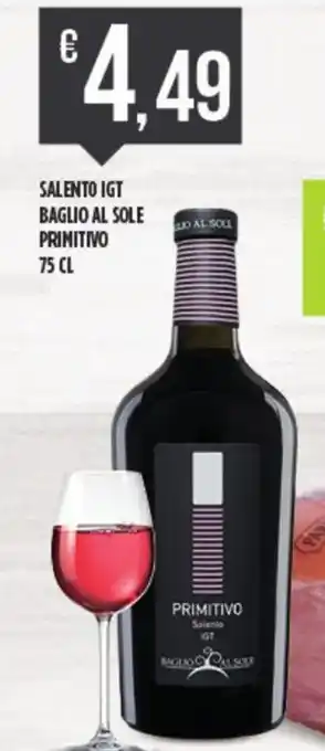 Euroesse SALENTO IGT BAGLIO AL SOLE PRIMITIVO 75 CL offerta