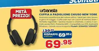 Euronics Urbanista Cuffia A Padiglione Chiuso New York offerta