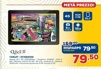 Euronics Qbell Technology Tablet QTAB1010X offerta