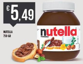 Euroesse NUTELLA 750 GR offerta