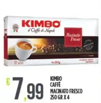 Euroesse KIMBO CAFFE MACINATO FRESCO 250 GR X4 offerta