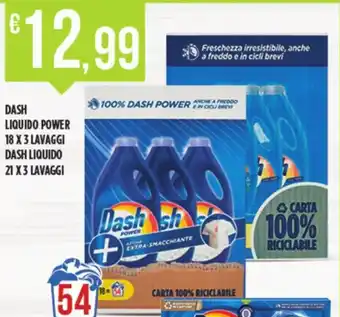 Euroesse DASH LIQUIDO POWER DASH LIQUIDO 21 X 3 LAVAGGI 18 X 3 LAVAGGI offerta