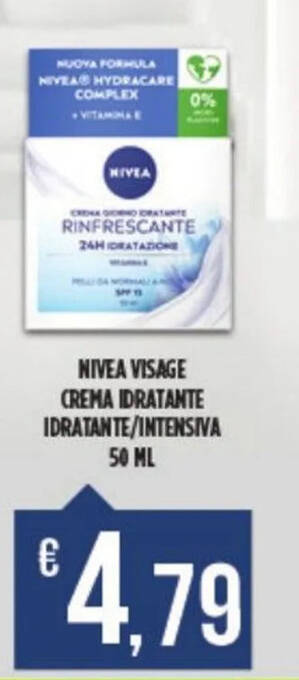 Euroesse NIVEA VISAGE CREMA IDRATANTE IDRATANTE/INTENSIVA 50 ML offerta
