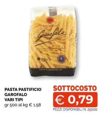 Mercatò Big PASTA PASTIFICIO GAROFALO VARI TIPI gr 500 offerta