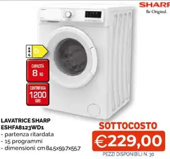 Mercatò Big LAVATRICE SHARP ESHFA8123WD1 - partenza ritardata offerta