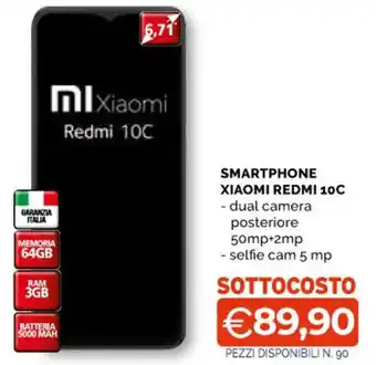 Mercatò Big SMARTPHONE XIAOMI REDMI 10C offerta