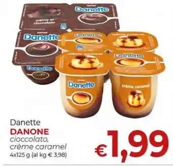 Danette DANONE cioccolato, crème caramel 4x125 g