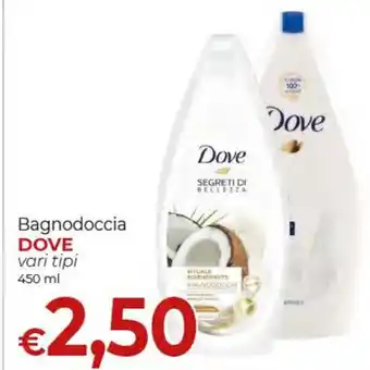 Bagnodoccia DOVE vari tipi 450 ml