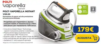 Euronics POLTI VAPORELLA INSTANT VI50.20 offerta