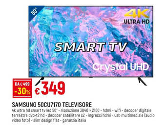 IperFamila SAMSUNG 50CU7170 TELEVISORE offerta