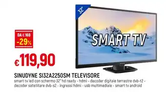 IperFamila SINUDYNE SI32A2250SM TELEVISORE offerta