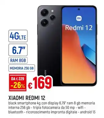 IperFamila XIAOMI REDMI 12 offerta