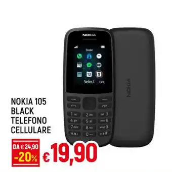 NOKIA 105 BLACK TELEFONO CELLULARE