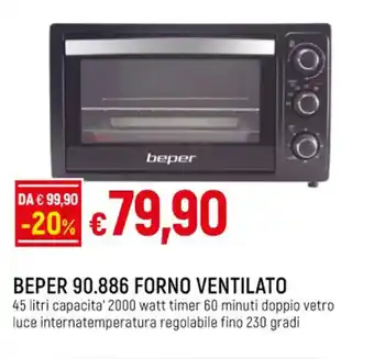 IperFamila BEPER 90.886 FORNO VENTILATO offerta