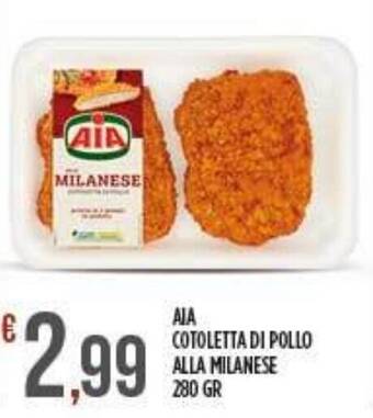 Supermercato Pollio AIA COTOLETTA DI POLLO ALLA MILANESE 280 GR offerta