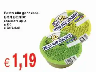 Pesto alla genovese BON BONTA' con/senza aglio g 130