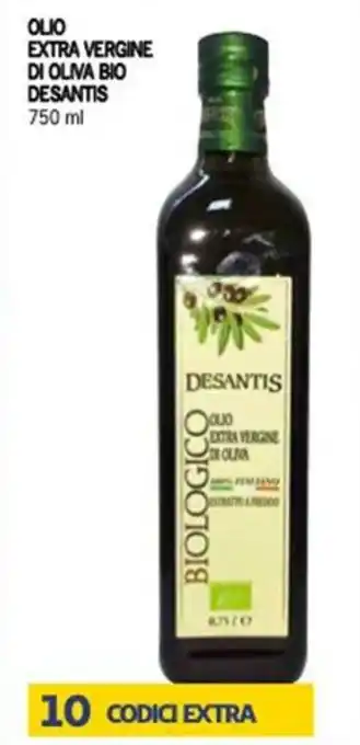 Iper Tosano OLIO EXTRA VERGINE DI OLIVA BIO DESANTIS 750 ml offerta