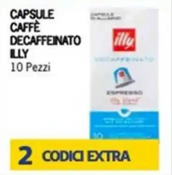 Iper Tosano CAPSULE CAFFÈ DECAFFEINATO ILLY 10 Pezzi offerta