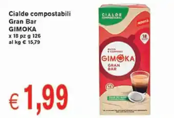 Cialde compostabili Gran Bar GIMOKA x 18 pz g 126