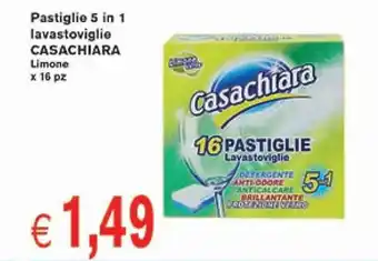 D'Italy Pastiglie 5 in 1 lavastoviglie CASACHIARA Limone x 16 pz offerta