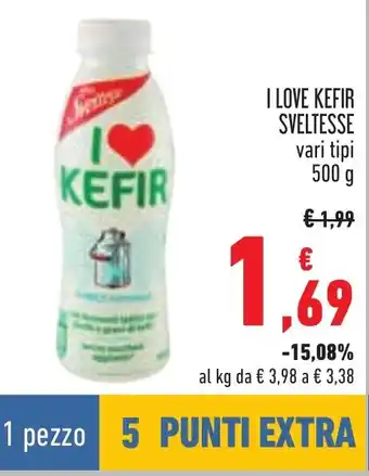 Conad I LOVE KEFIR SVELTESSE vari tipi 500 g offerta