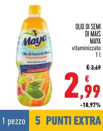 Conad OLIO DI SEMI DI MAIS MAYA vitaminizzato 1 l offerta