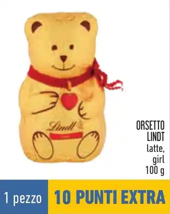 Conad ORSETTO LINDT latte, girl 100 g offerta