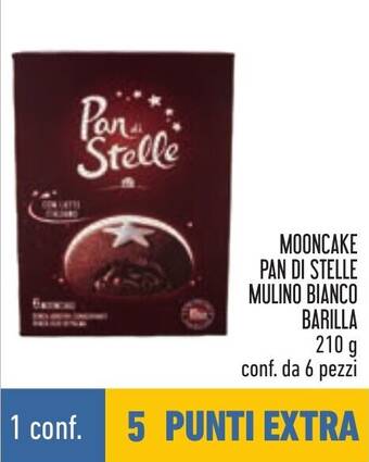 Conad MOONCAKE PAN DI STELLE MULINO BIANCO BARILLA 210 g conf. da 6 pezzi offerta