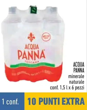 Conad ACQUA PANNA minerale naturale conf. 1,5 l x 6 pezzi offerta