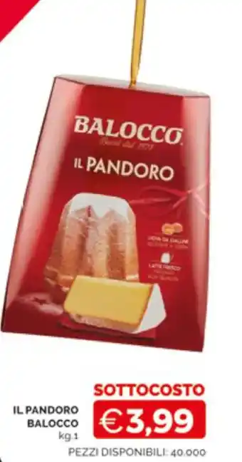 Mercatò IL PANDORO BALOCCO 1 kg offerta